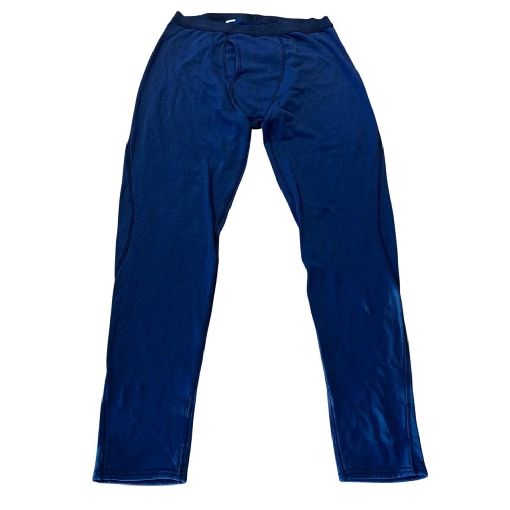 L.L.Bean Expedition Weight Thermal Pants Mens L Blue Base Layer Gorpcore Outdoor